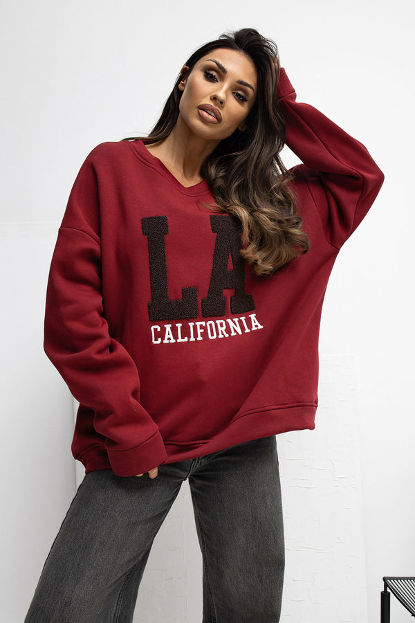 T-shirt femme Rue Paris Sweatshirt Sweatshirt — rouge