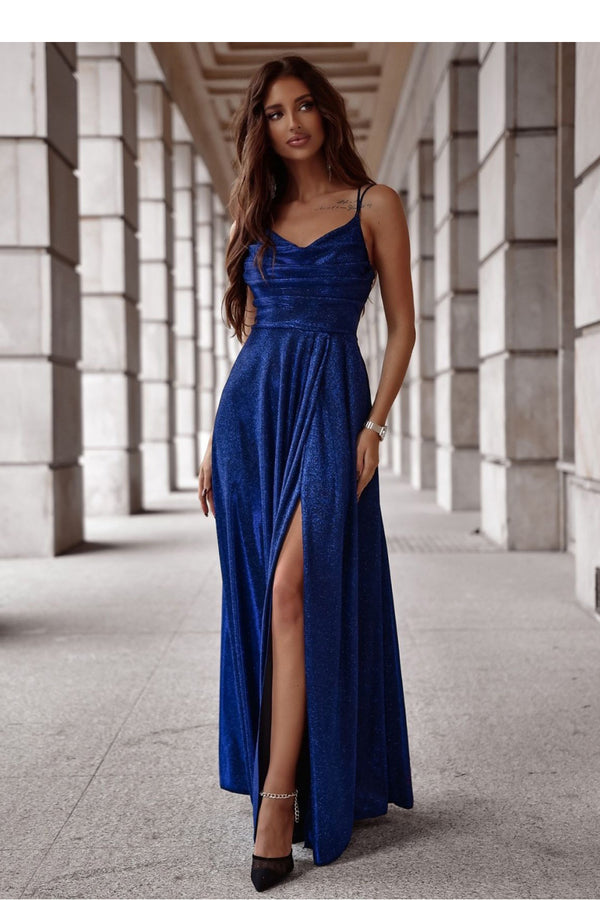 Robe femme With You Longue Longue — bleu marine