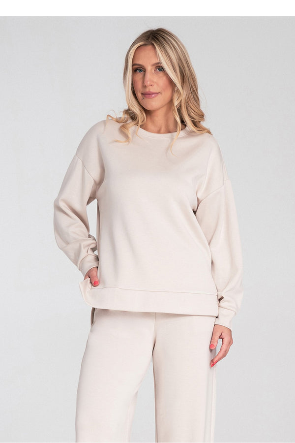 T-shirt femme Figl Sweatshirt Sweatshirt — beige