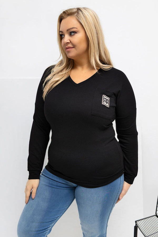 Chemisier grande taille femme Relevance — noir