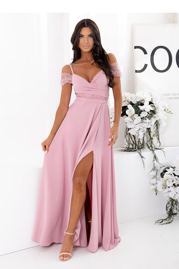 Robe femme With You Longue Longue — rosé