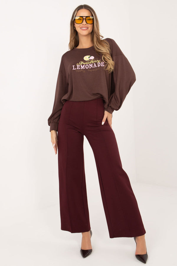 T-shirt femme Rue Paris Sweatshirt Sweatshirt — brun