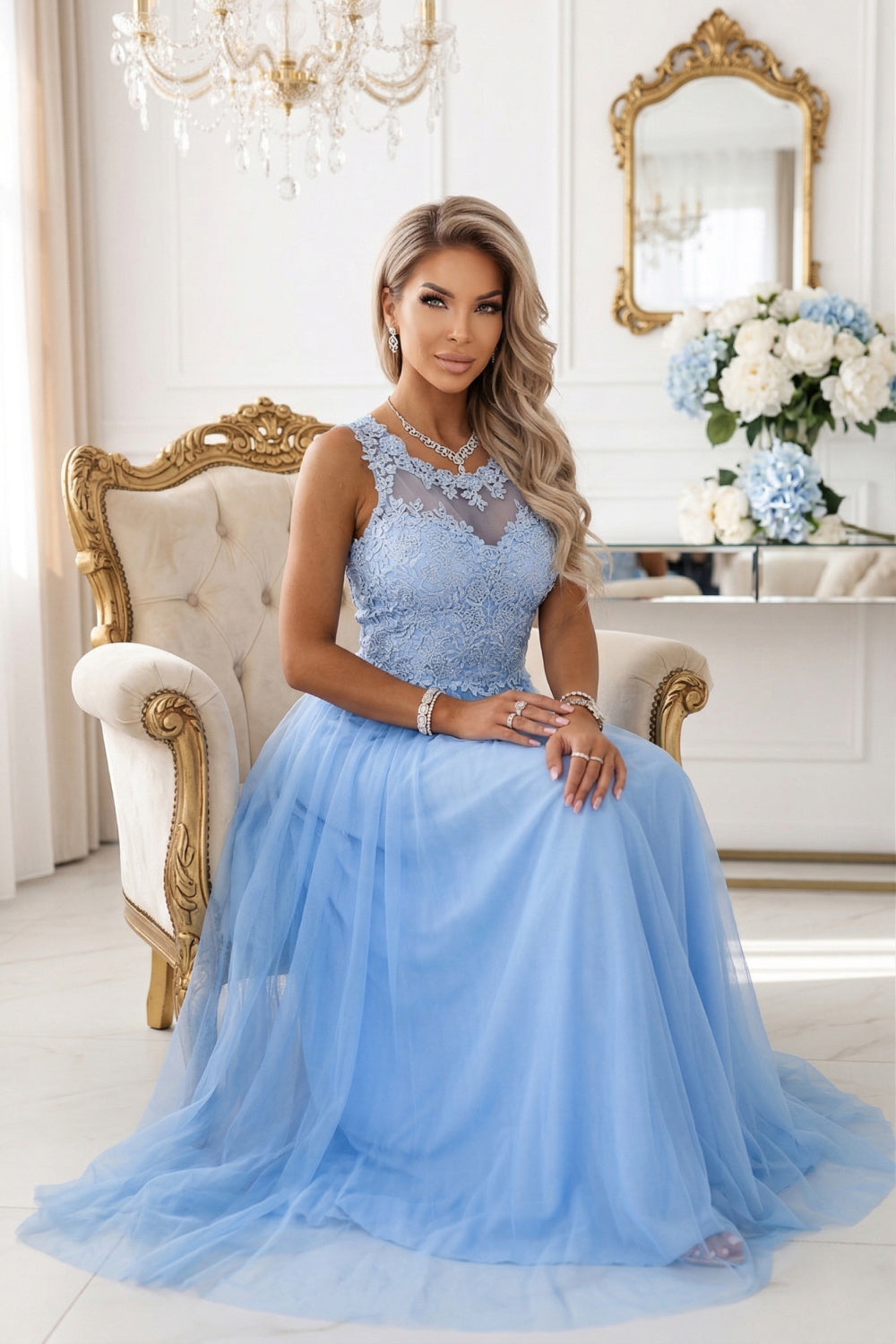 Robe femme Numoco Longue Longue — bleu