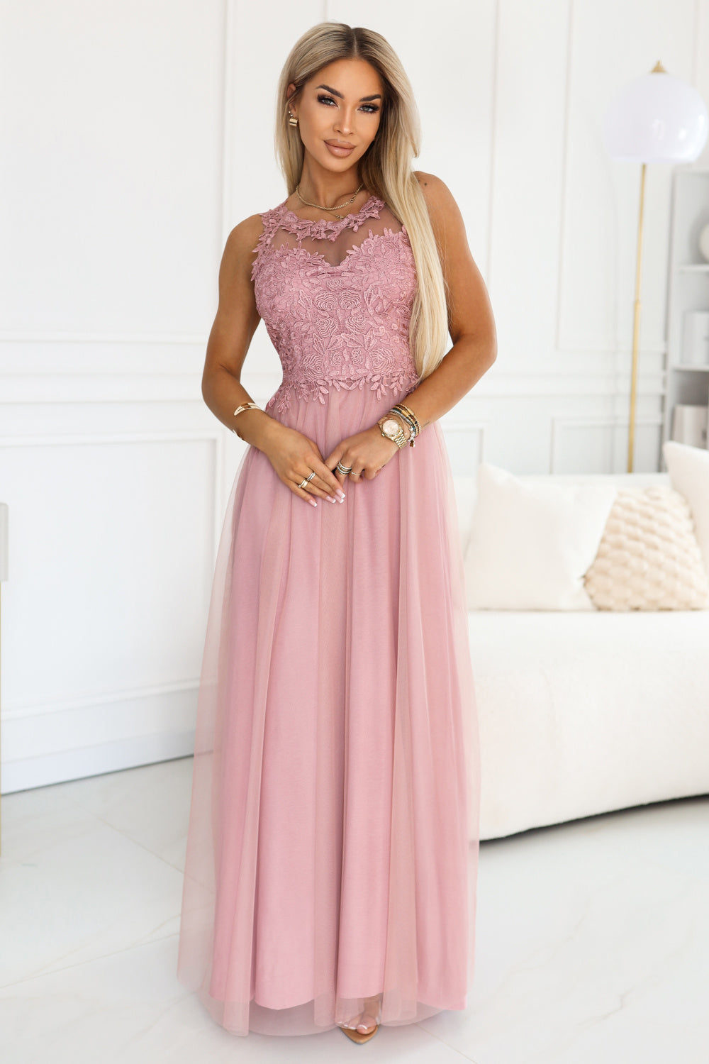 Robe femme Numoco Longue Longue — rosé