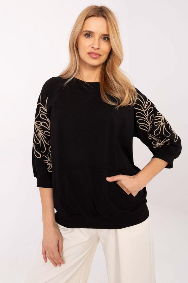 T-shirt femme Rue Paris Sweatshirt Sweatshirt — noir