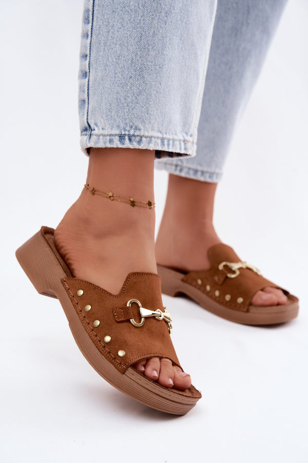 Sandales femme Step in style Clacquettes Clacquettes — brun