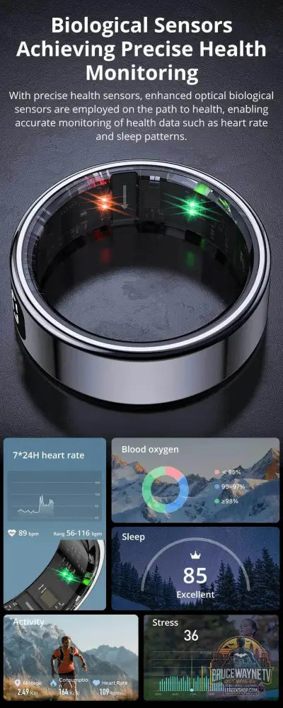 💍 COLMI R12 – Anneau intelligent avec écran tactile & suivi santé - Legeekshop