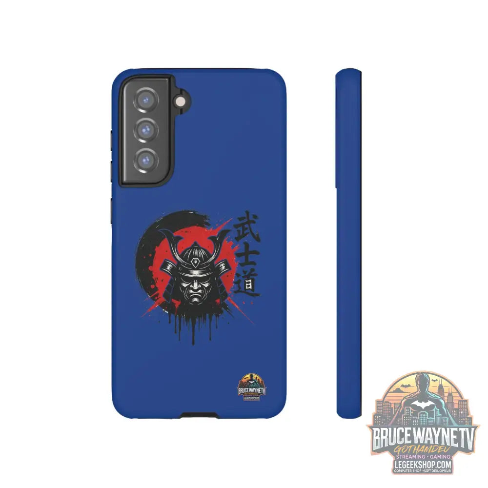 📱 samurai phone case Bleue foncé – coque renforcée Pixel & Galaxy 📱 - Samsung Galaxy S21 FE / Matte - Phone Case