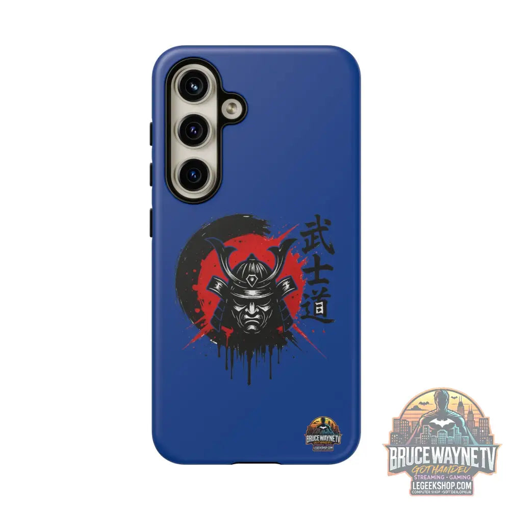 📱 samurai phone case Bleue foncé – coque renforcée Pixel & Galaxy 📱 - Samsung Galaxy S24 / Matte - Phone Case