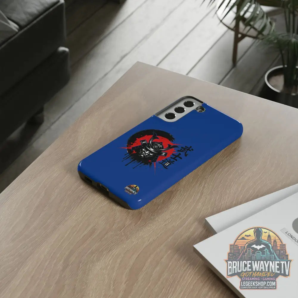 📱 samurai phone case Bleue foncé – coque renforcée Pixel & Galaxy 📱 - Phone Case