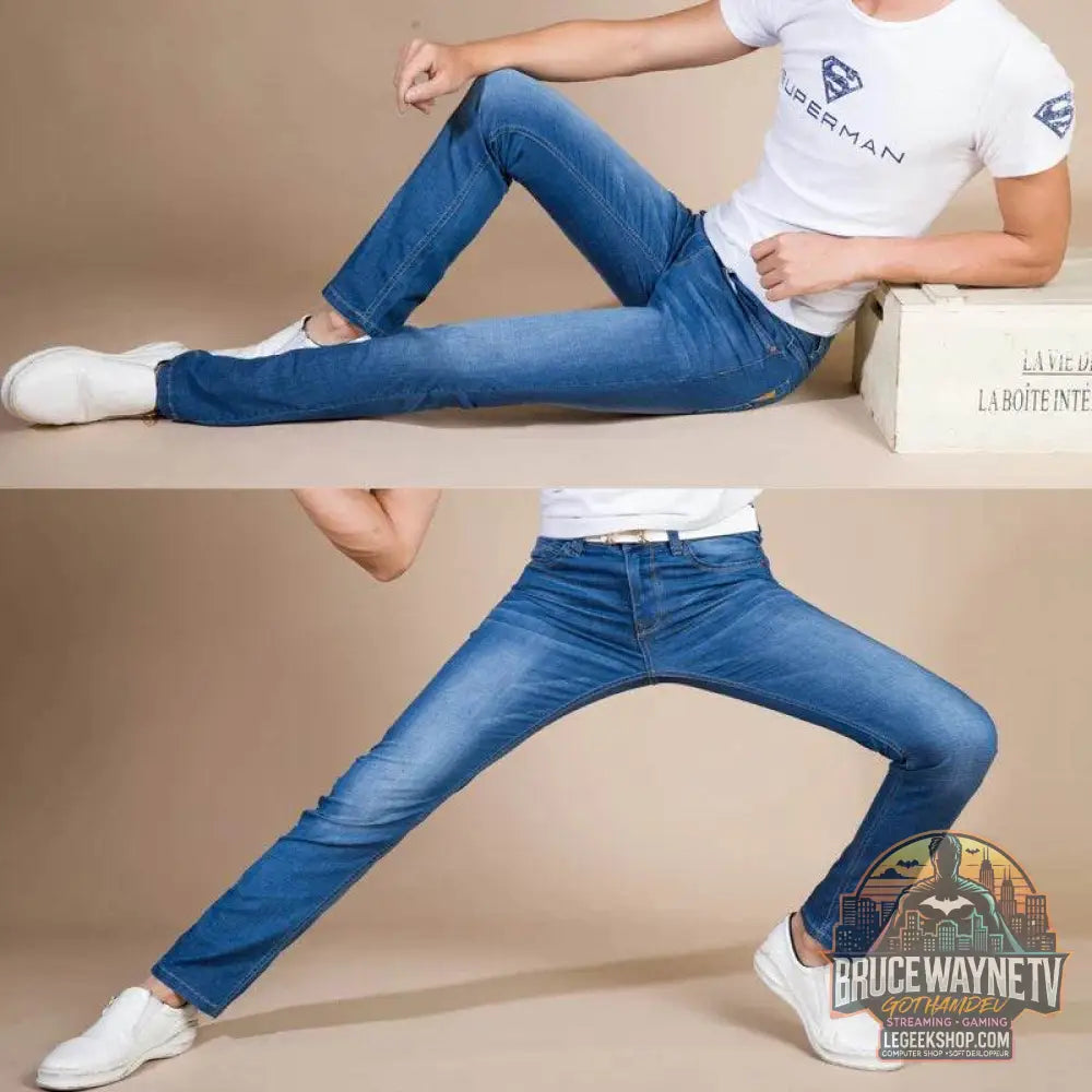 Jean Slim Homme, Pantalon en Jean Extensible, Décontracté | Brother Wang | Wayne Outfitters - Legeekshop