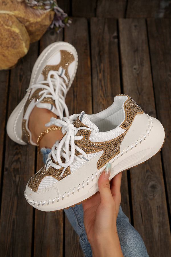 Pièce mode femme patchwork, strass, colorblock — blanc