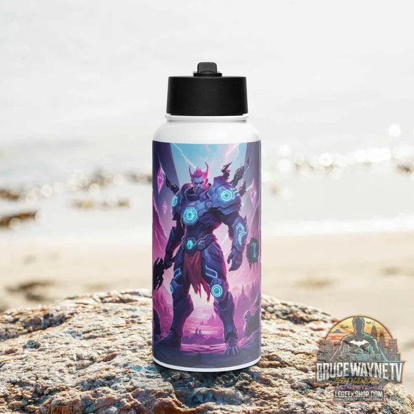 Bouteille d'Eau en Acier Inoxydable avec Paille - 950ml, Néo-Gardiens - Legeekshop
