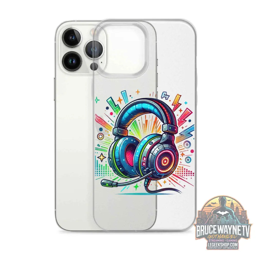 Coque iPhone® Design Gamer Casque Coloré - Legeekshop - Legeekshop