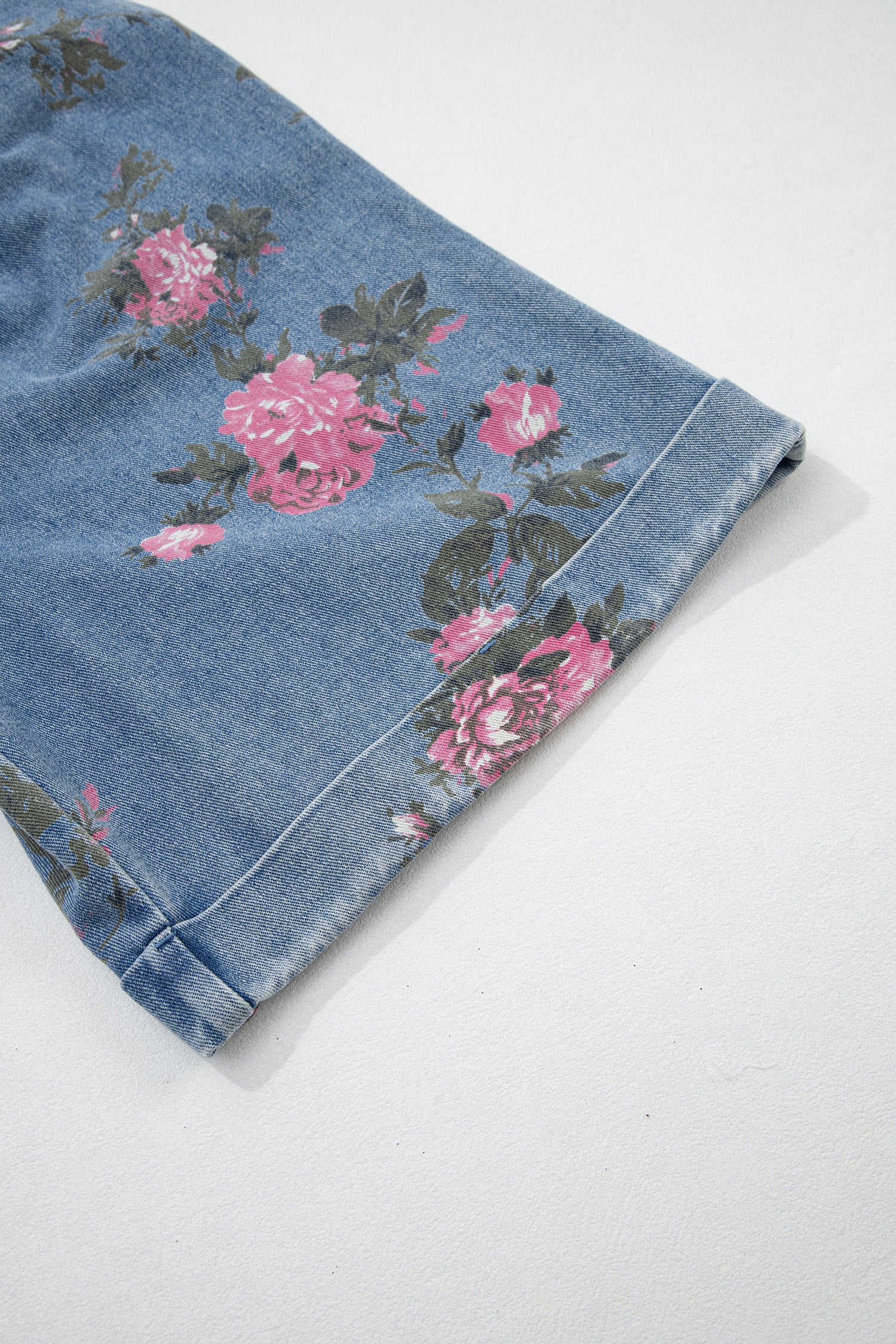 Myosotis Floral Print Denim Shortalls