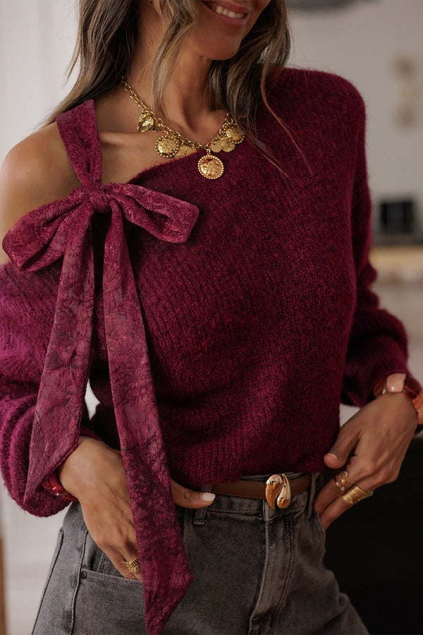 Pull femme — bordeaux