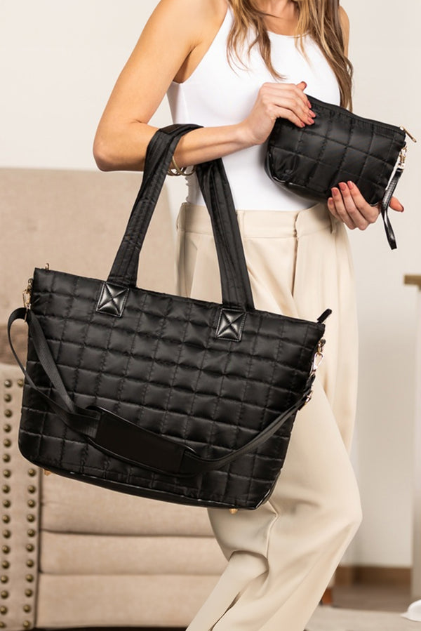 Ensemble femme patchwork — noir
