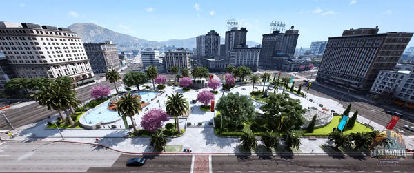Place des Cubes Fleuri | Mapping FiveM — mod fivem, photo principale LeGeekShop