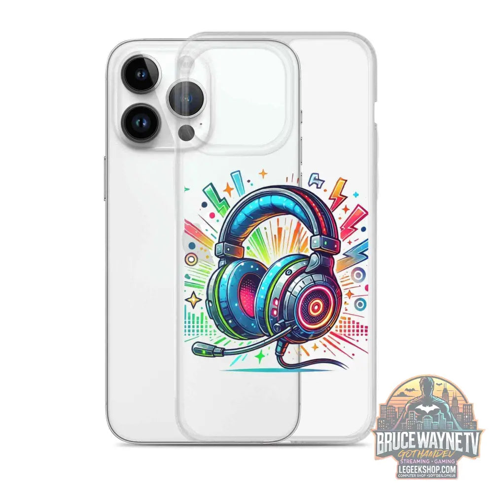 Coque iPhone® Design Gamer Casque Coloré - Legeekshop - Legeekshop