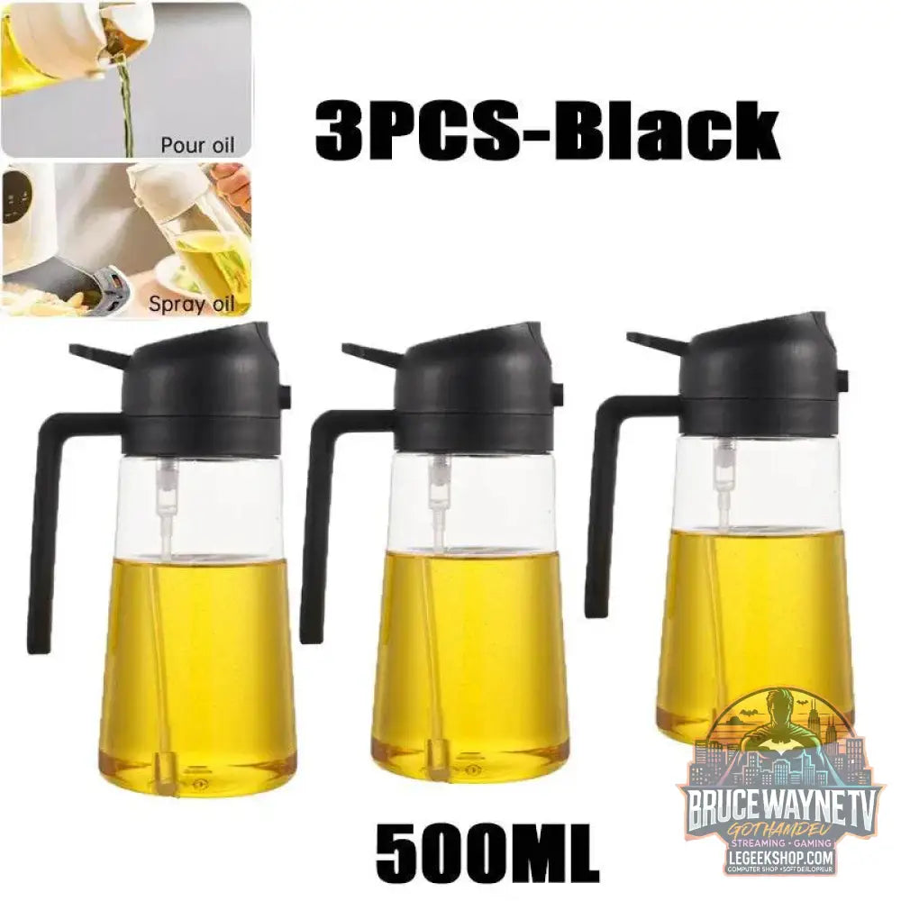 🥗 Bouteille de Pulvérisation d’Huile 2-en-1 | Distributeur &amp; Spray pour Cuisine, BBQ &amp; Pique-Nique 🌿🔥 - Legeekshop