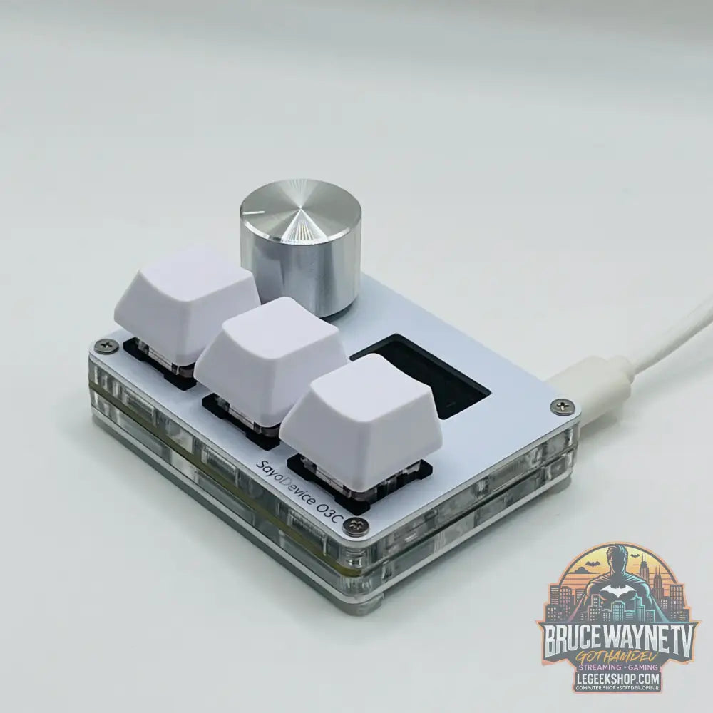 🎮 Mini Clavier Mécanique SayoDevice – Switchs Magnétiques Roses | Écran IPS & Ultra-Réactivité - Legeekshop
