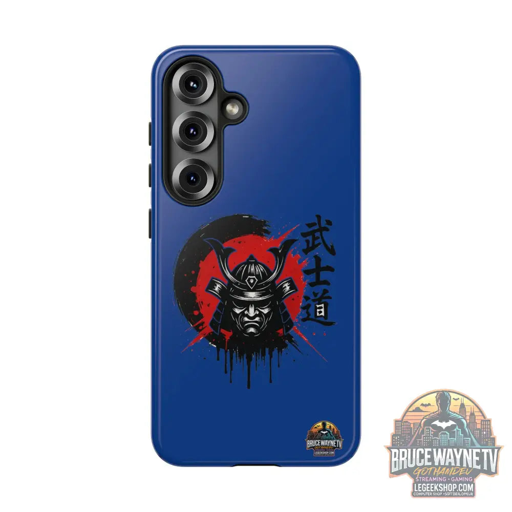 📱 samurai phone case Bleue foncé – coque renforcée Pixel & Galaxy 📱 - Samsung Galaxy S25 / Glossy - Phone Case