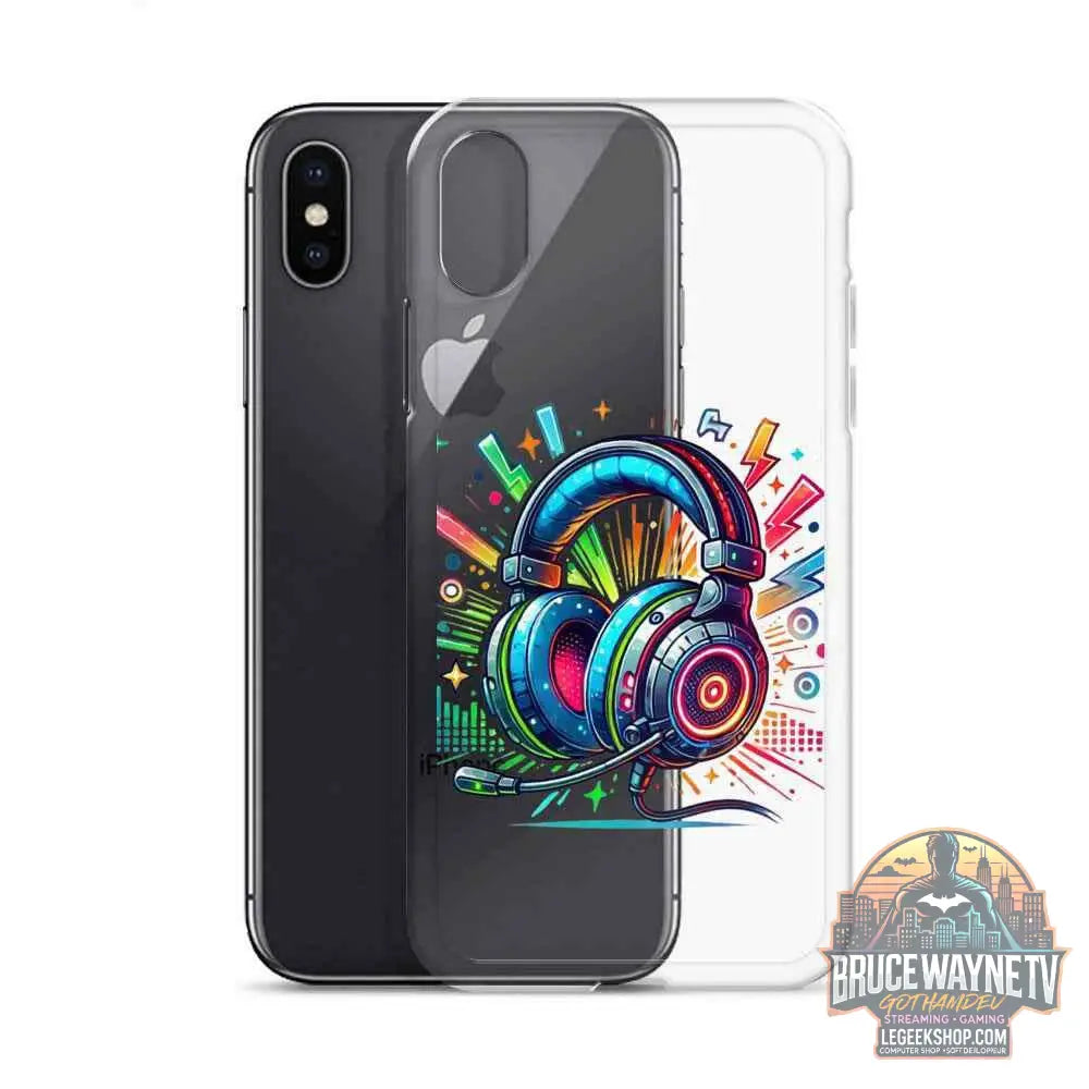 Coque iPhone® Design Gamer Casque Coloré - Legeekshop - Legeekshop