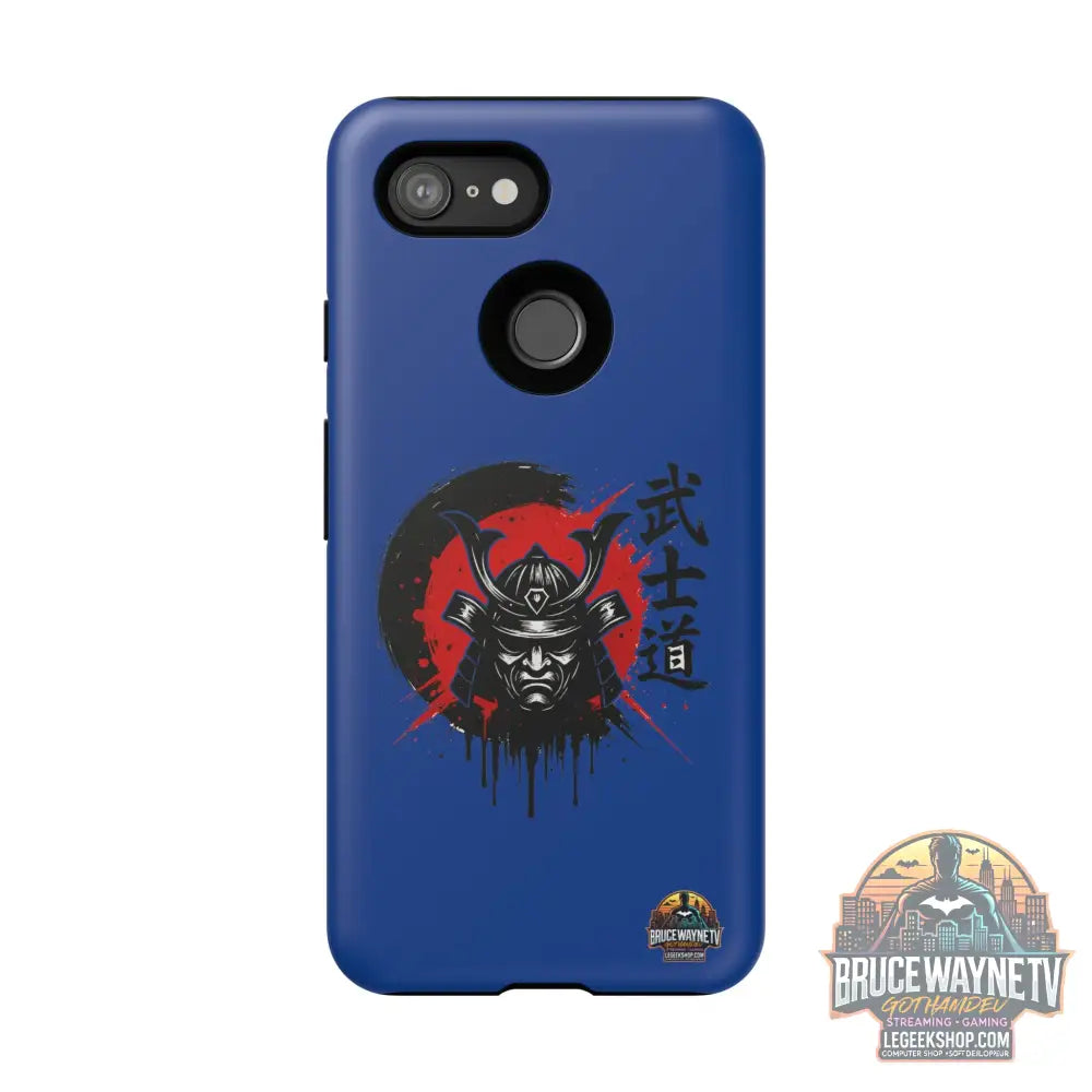 📱 samurai phone case Bleue foncé – coque renforcée Pixel & Galaxy 📱 - Phone Case