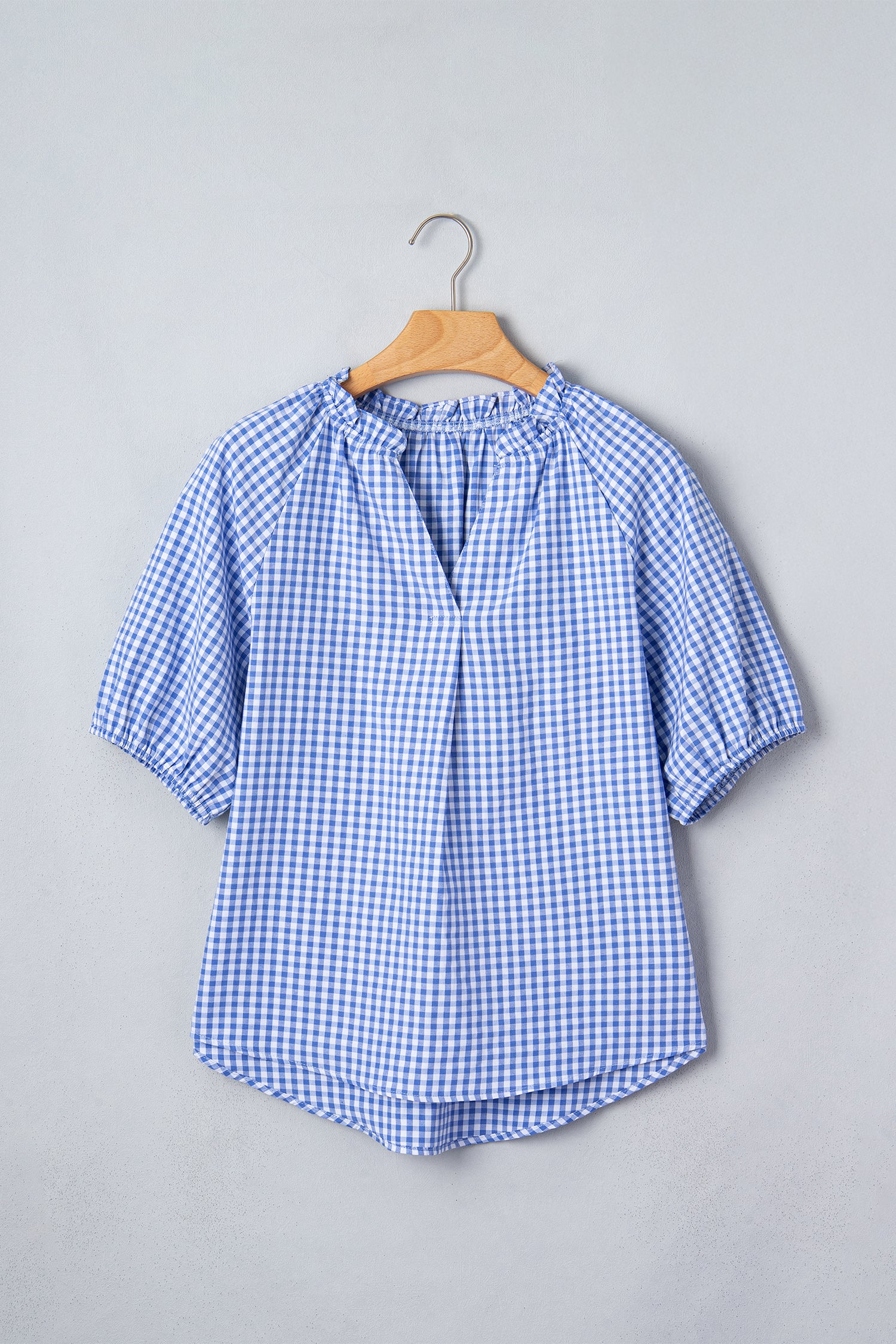 Sky Blue Summer Plaid — Tops/Blouses & Shirts, vue 7, LeGeekShop