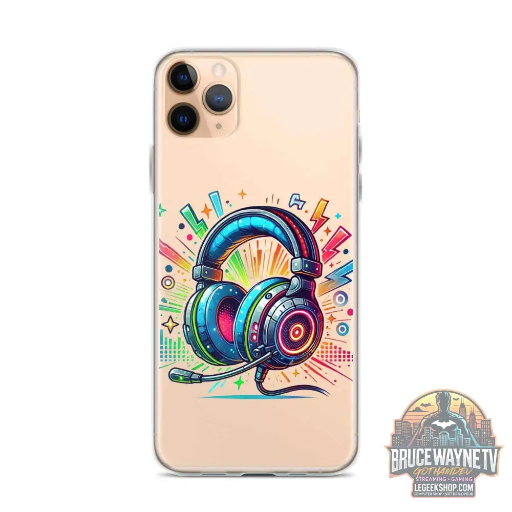Coque iPhone® Design Gamer Casque Coloré - Legeekshop - Legeekshop