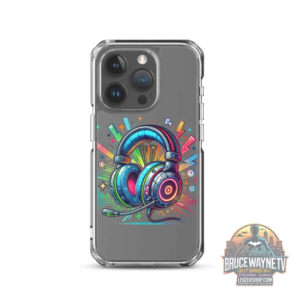 Coque iPhone® Design Gamer Casque Coloré - Legeekshop - Legeekshop