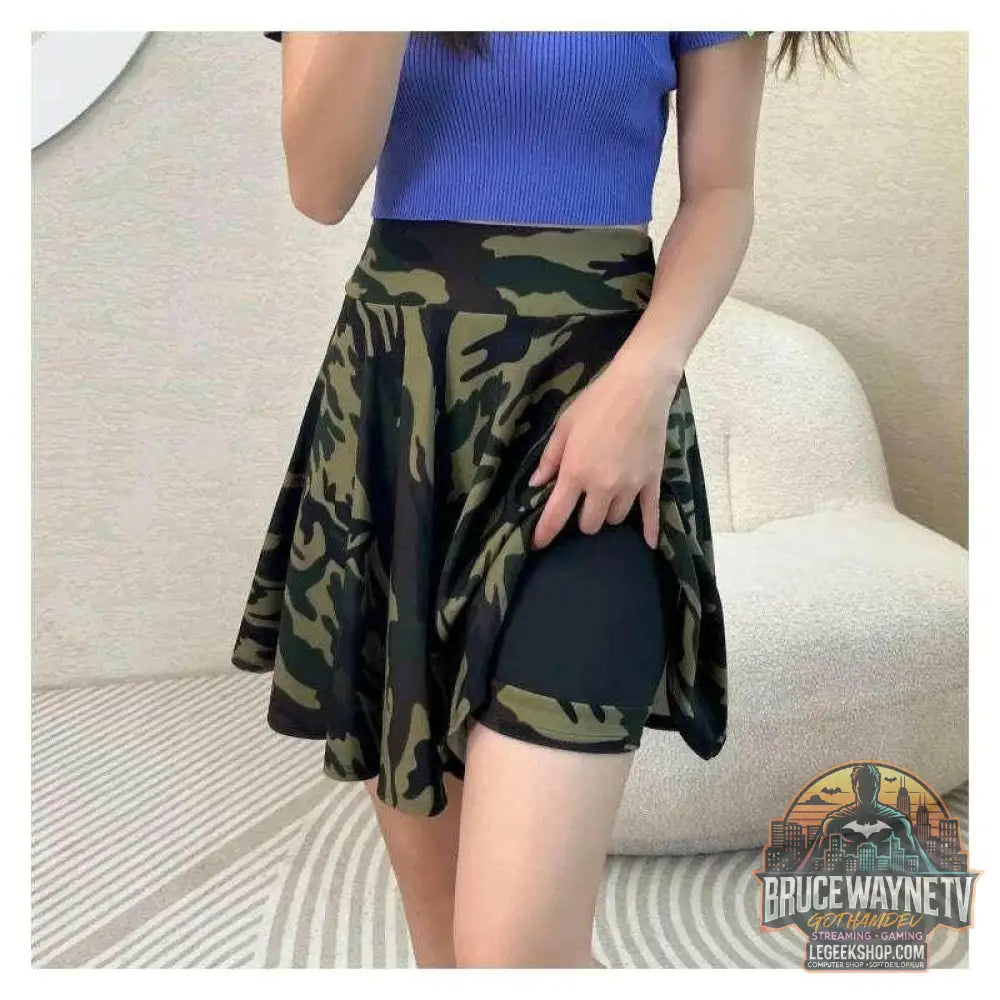 Mini jupe évasée pour femme, jupe courte basique, mode polyvalente, noire, décontractée, patineuse, moyenne plissée, moelleuse, grande taille, 2023 | Wayne Outfitters - Legeekshop