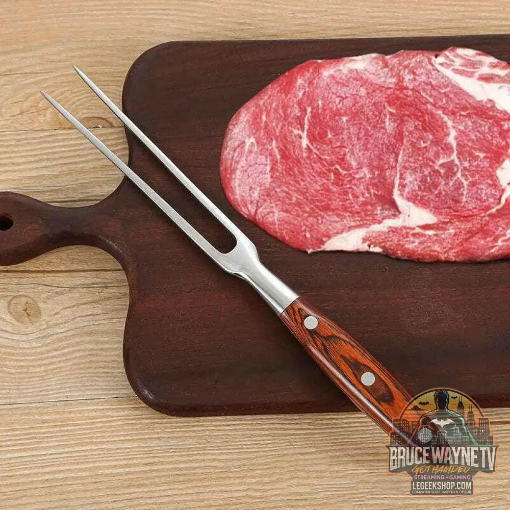 🔥 Set de Fourchettes à Barbecue  – Acier Inoxydable & Bois – Accessoires de Grill - Legeekshop