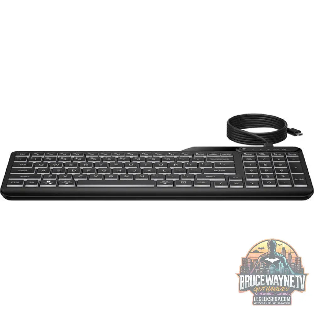 405 Multi-Device Backlit Wired Keyboard - HP - vue 2