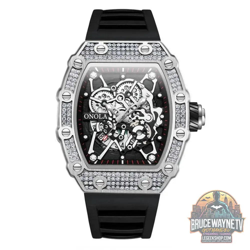Montre ONOLA Homme, Quartz, Design Incrusté de Diamants, Étanche | Wayne Outfitters - Legeekshop