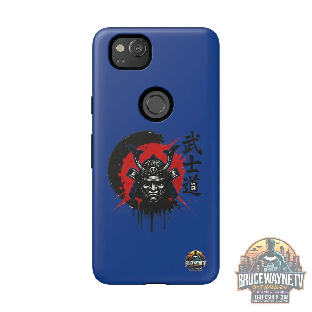 📱 samurai phone case Bleue foncé – coque renforcée Pixel & Galaxy 📱 - Google Pixel 2 / Matte - Phone Case