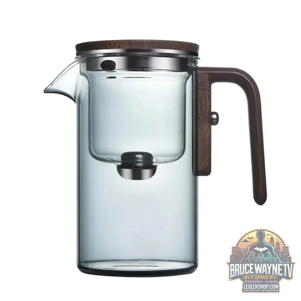 🍵 Théière en Verre avec Séparateur Intégré & Poignée en Bois – 520ML / 720ML - Legeekshop