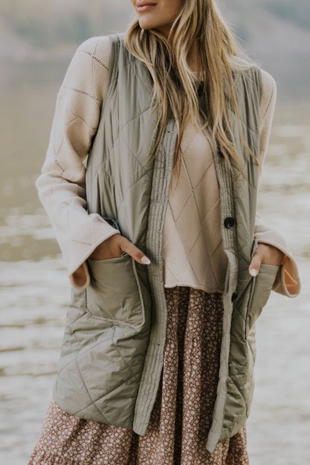 Veste femme poches — vert
