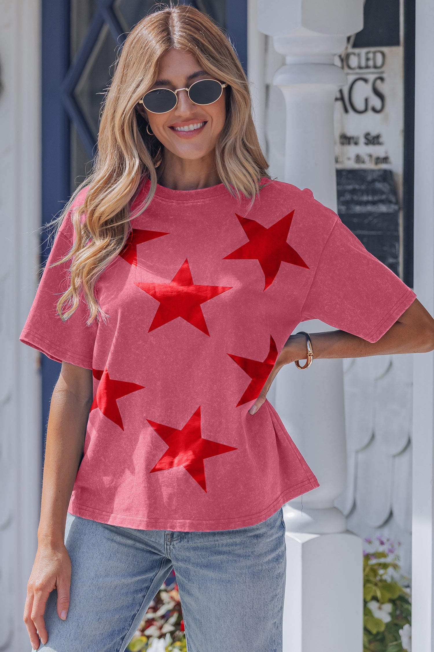 Blue Independence Day Star — Tops/Tops & Tees, vue 4, LeGeekShop