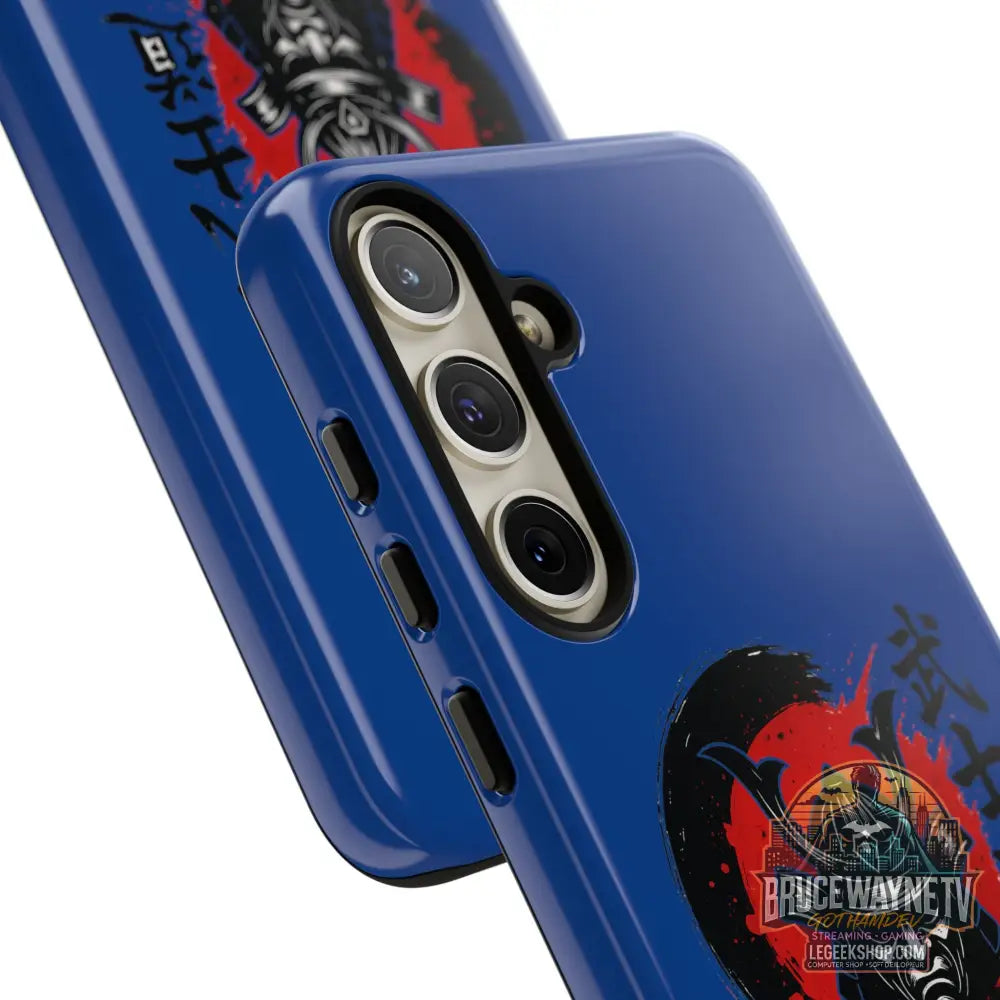 📱 samurai phone case Bleue foncé – coque renforcée Pixel & Galaxy 📱 - Phone Case