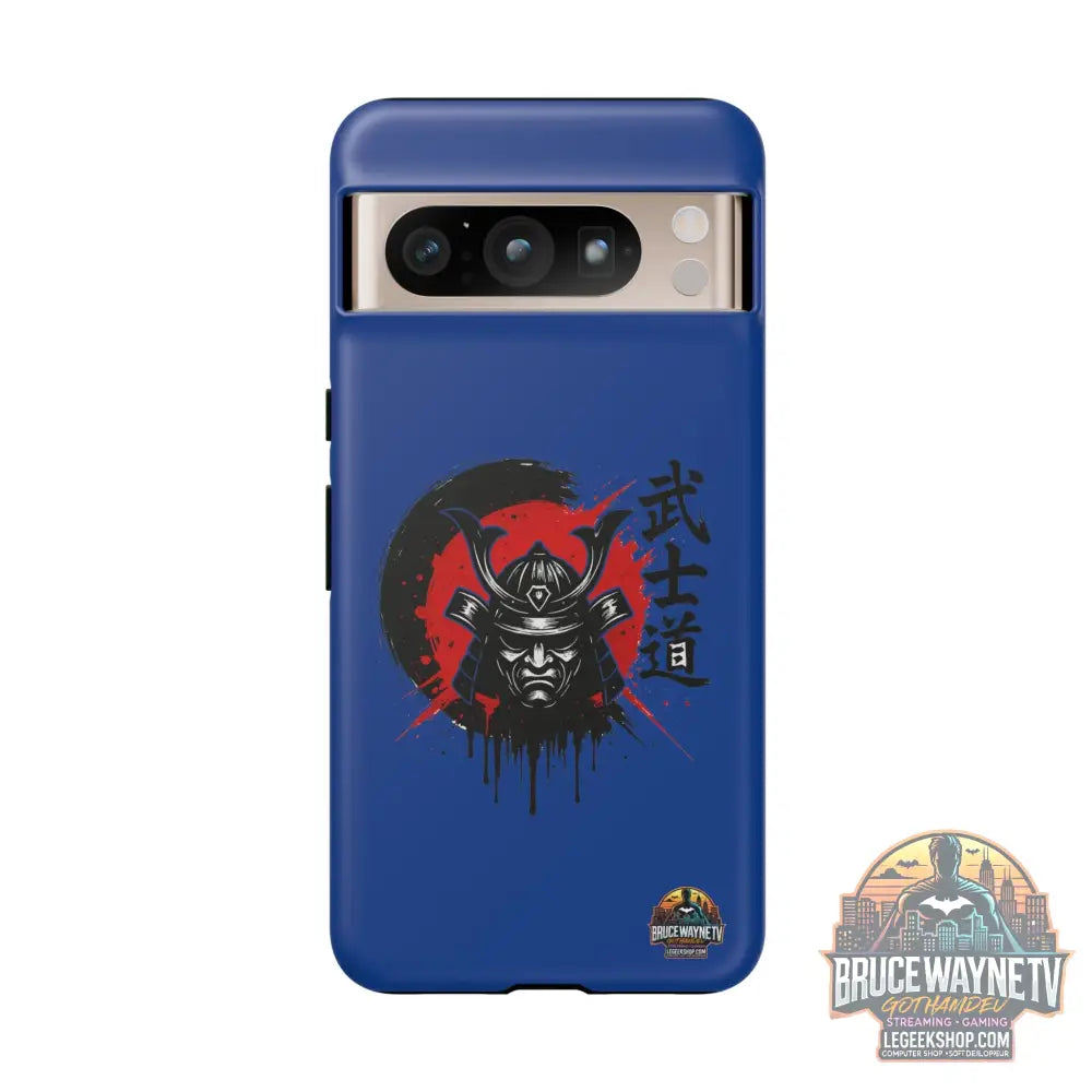 📱 samurai phone case Bleue foncé – coque renforcée Pixel & Galaxy 📱 - Google Pixel 8 Pro / Matte - Phone Case