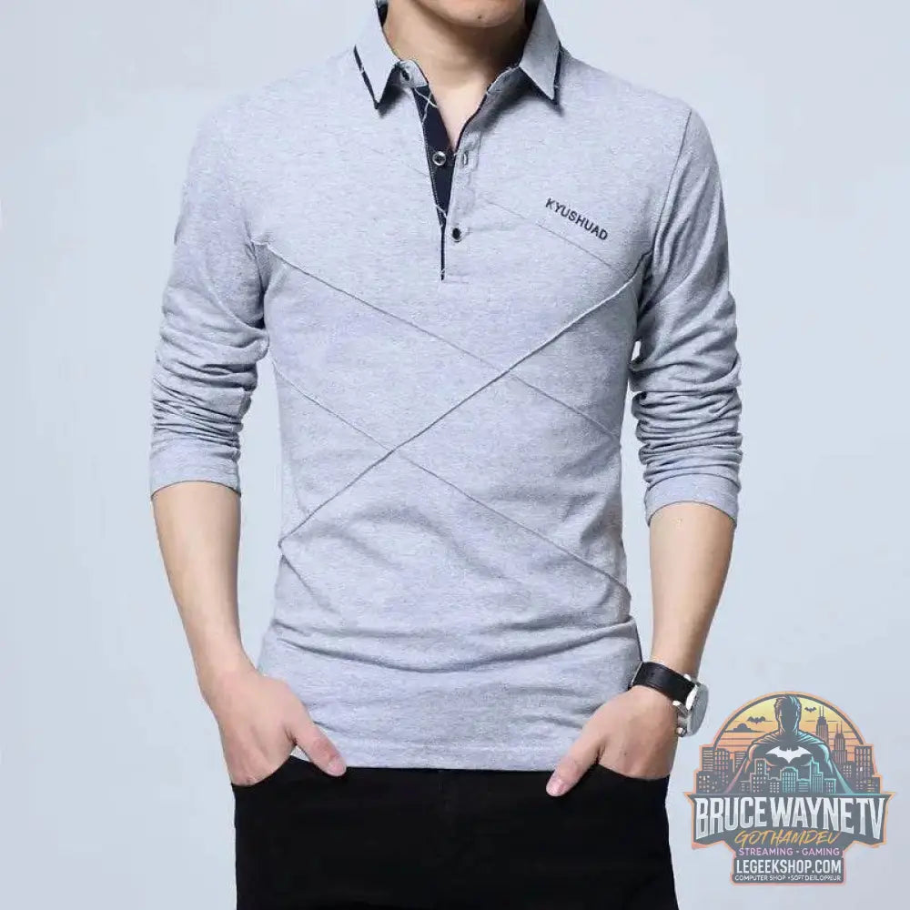 T-shirt en coton à rayures rabattables, T-shirt long, Slim Fit, Casual, Grande taille - Legeekshop