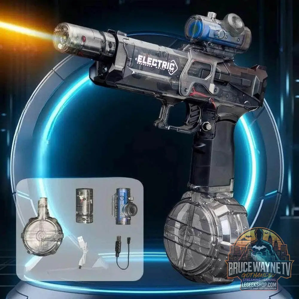 🔫 Pistolet à eau électrique haute pression – Rafales automatiques & LED - Legeekshop