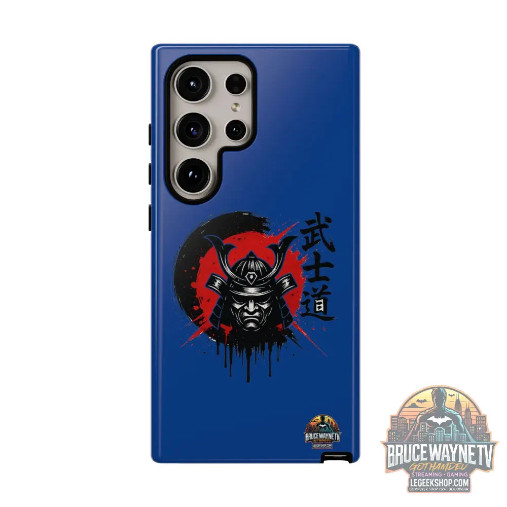 📱 samurai phone case Bleue foncé – coque renforcée Pixel & Galaxy 📱 - Samsung Galaxy S24 Ultra / Glossy - Phone Case