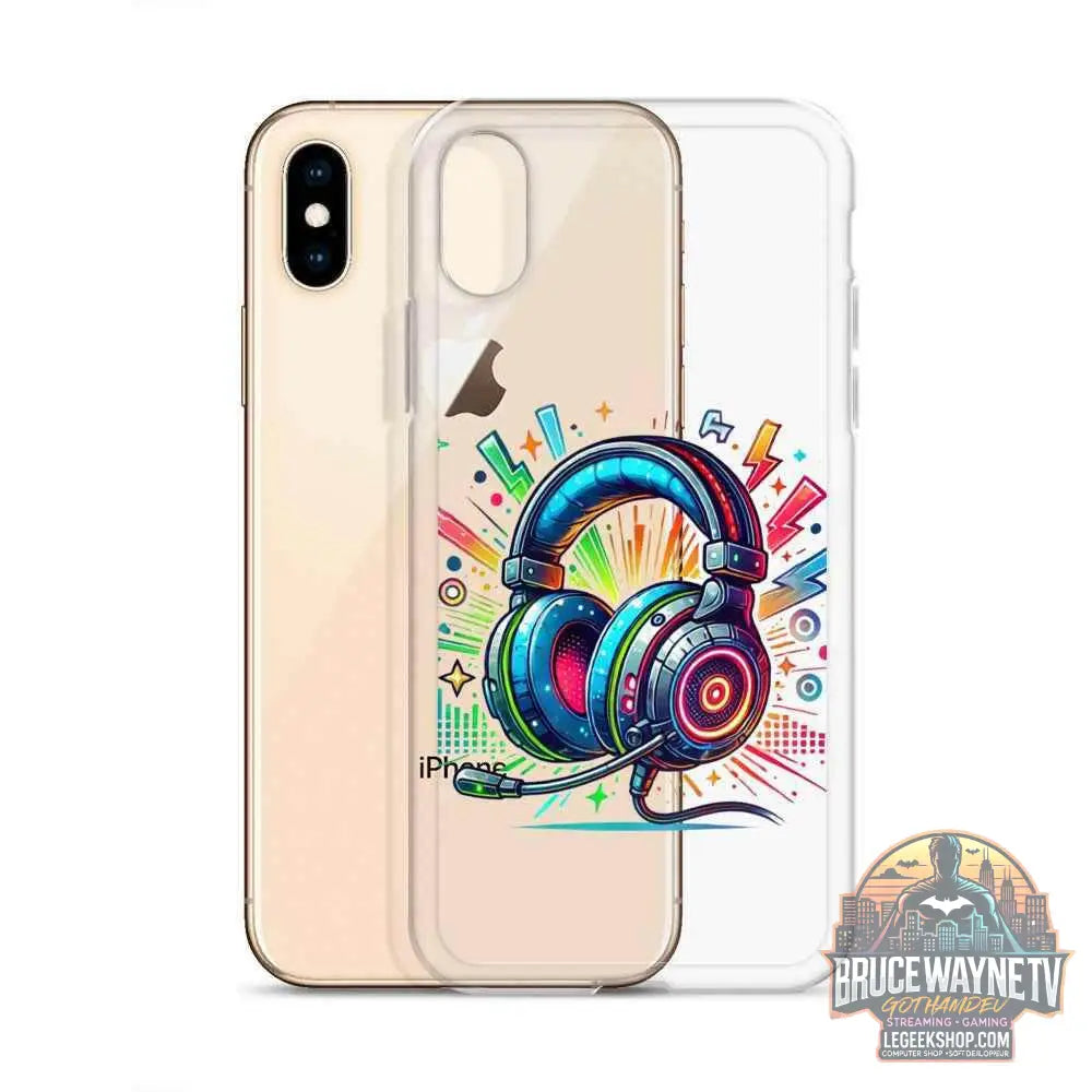 Coque iPhone® Design Gamer Casque Coloré - Legeekshop - Legeekshop