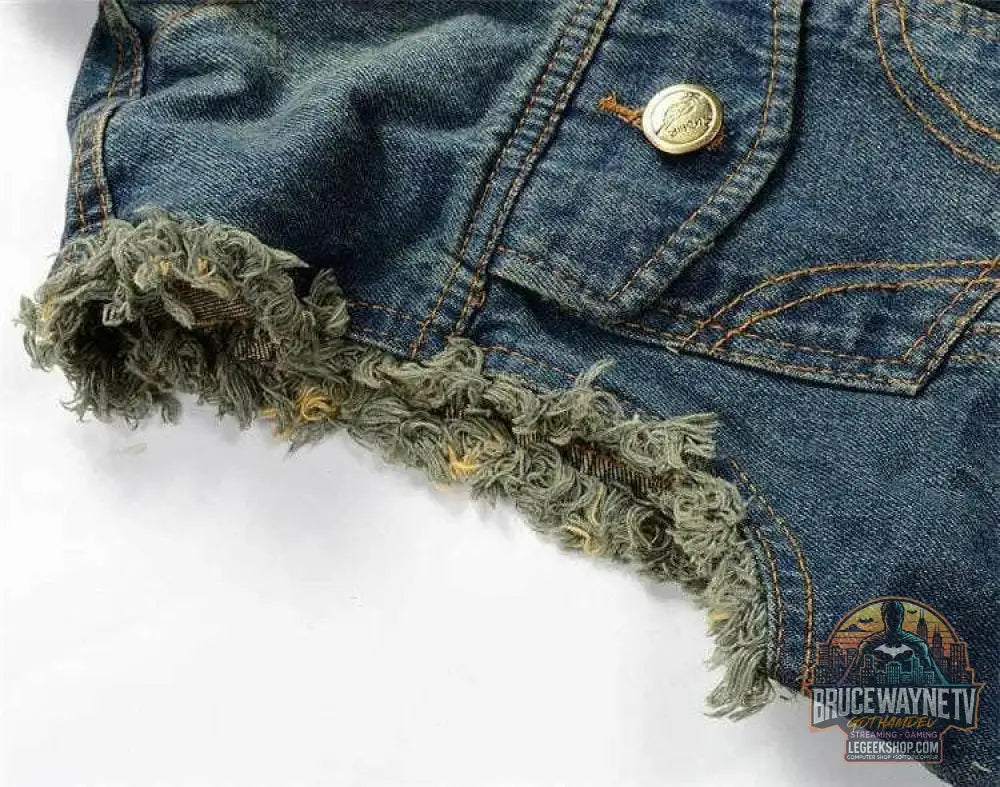 Gilet en Jean Délavé pour Homme, Vêtement en Denim Déchiré, Style Rétro, Cowboy, Hip Hop, 6XL | DIMUSI | Wayne Outfitters - Legeekshop