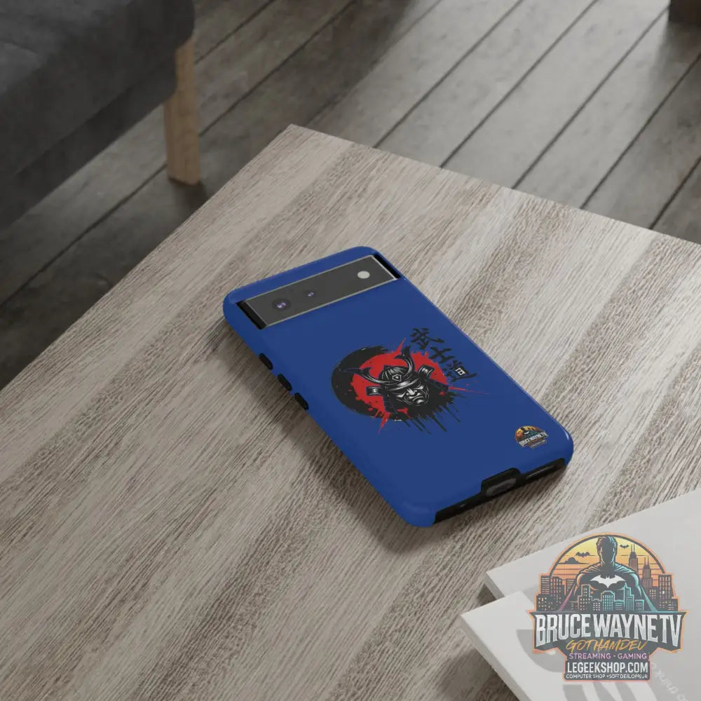 📱 samurai phone case Bleue foncé – coque renforcée Pixel & Galaxy 📱 - Phone Case