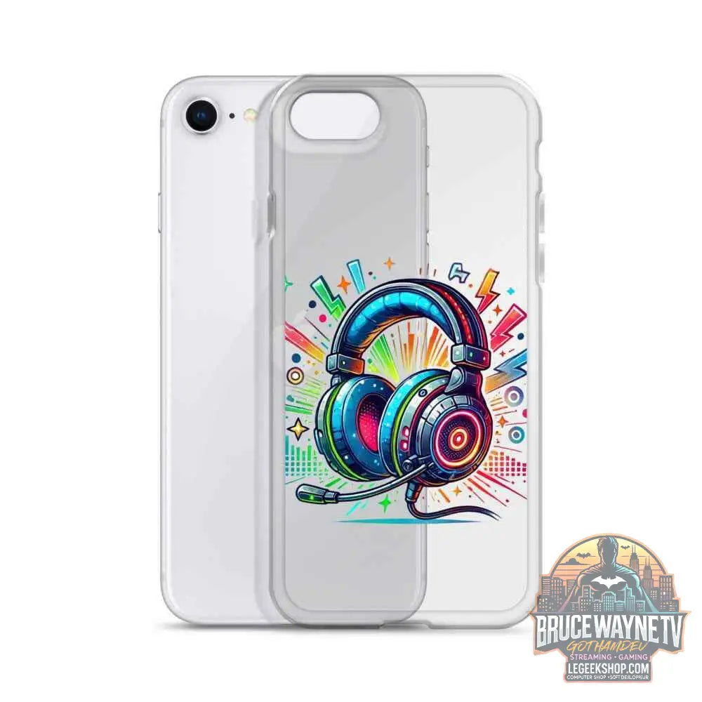 Coque iPhone® Design Gamer Casque Coloré - Legeekshop - Legeekshop