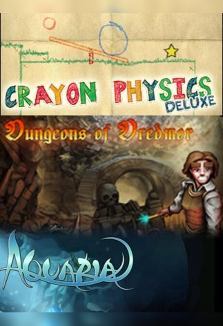 Crayon Physics Deluxe + Aquaria + Dungeons of Dredmor Steam Key GLOBAL