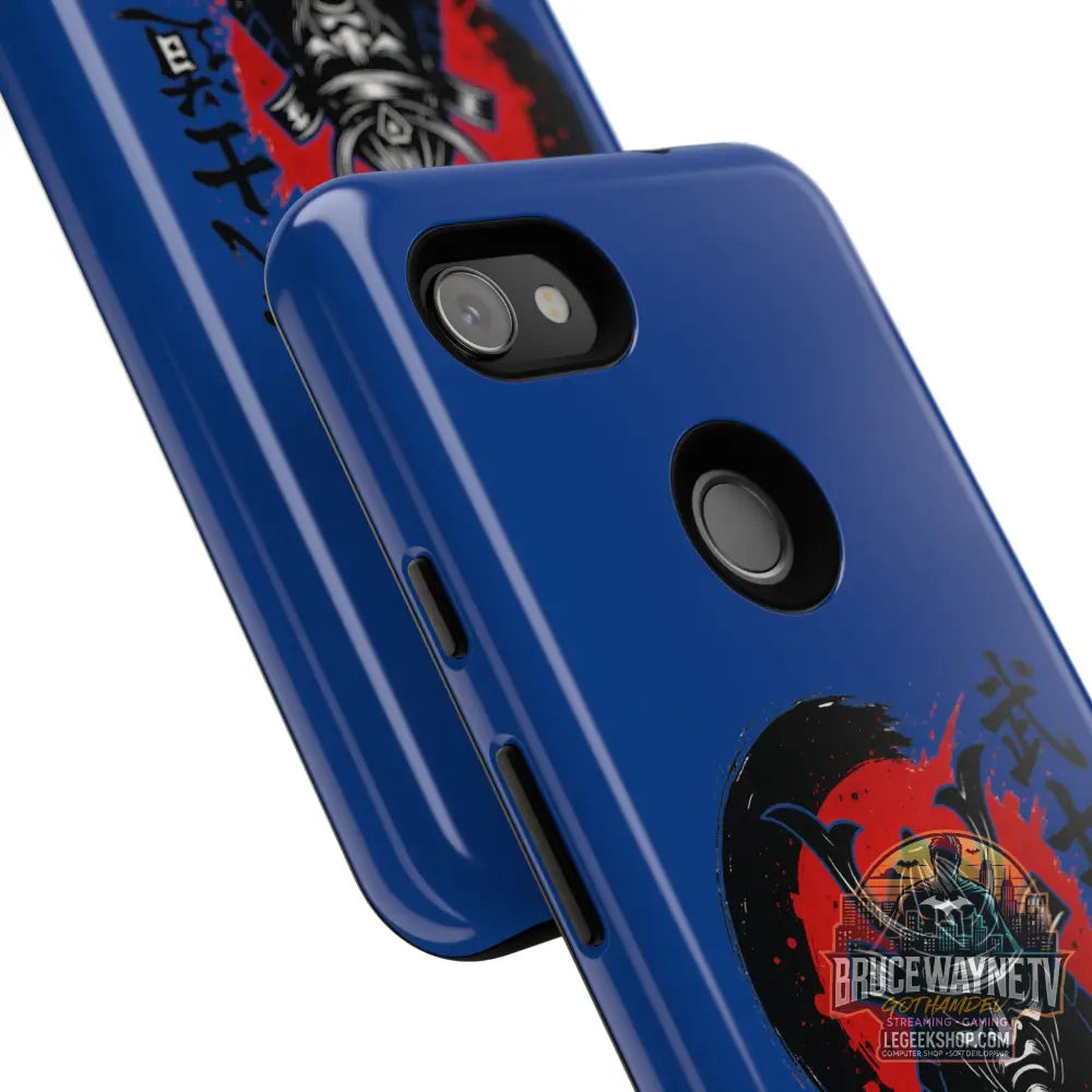 📱 samurai phone case Bleue foncé – coque renforcée Pixel & Galaxy 📱 - Phone Case
